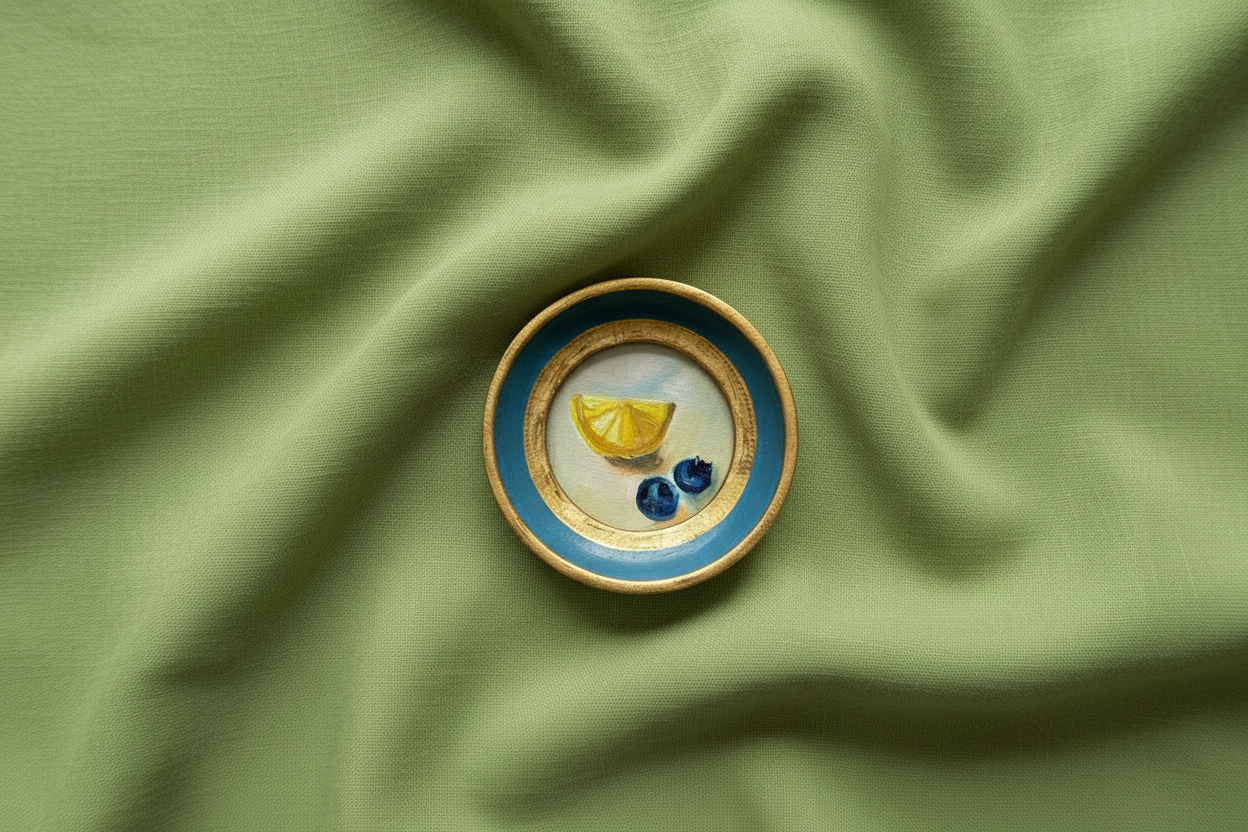 Lemon and Blueberry still life